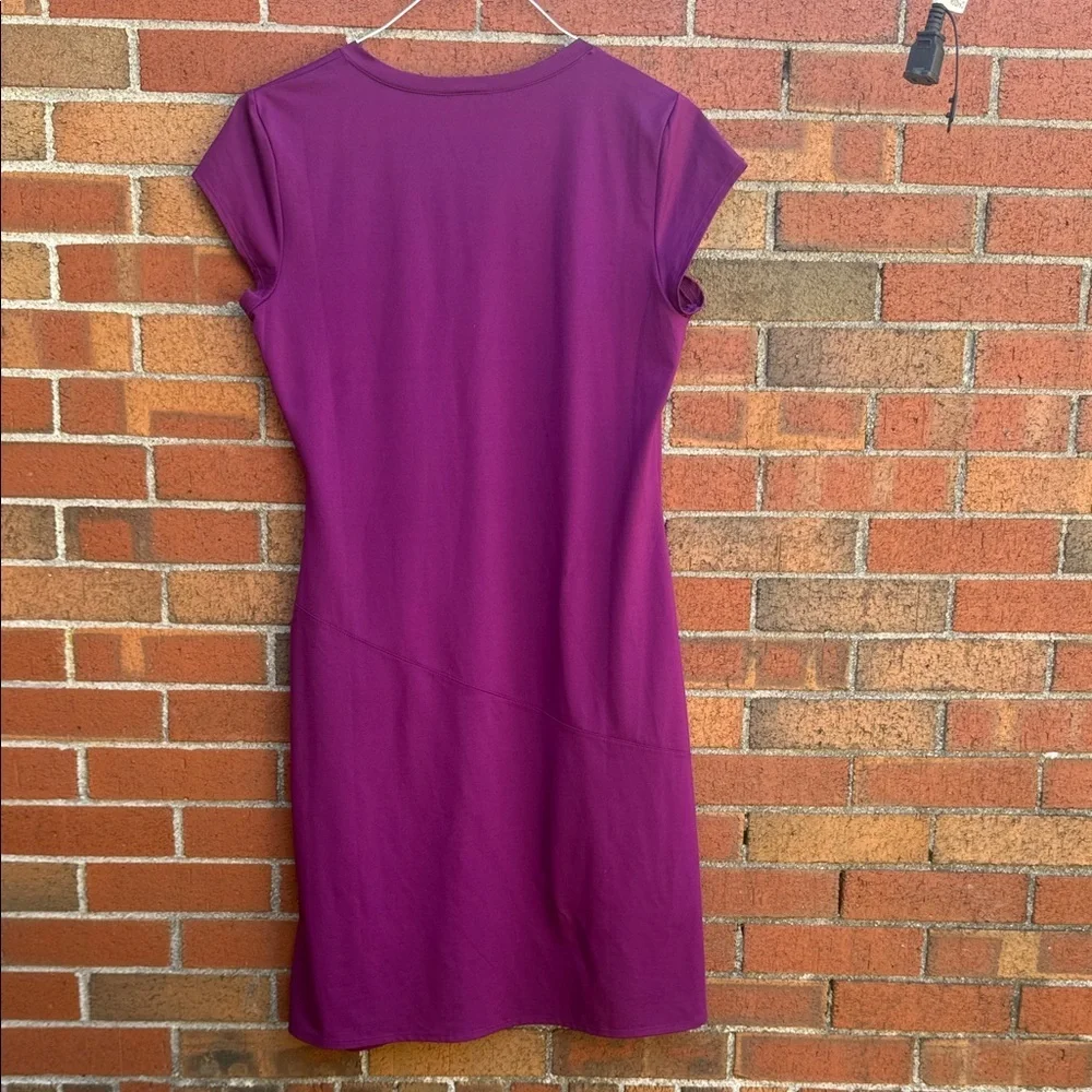 Athleta Magenta Wrap-Style Dress (M) - Picture 3 of 6